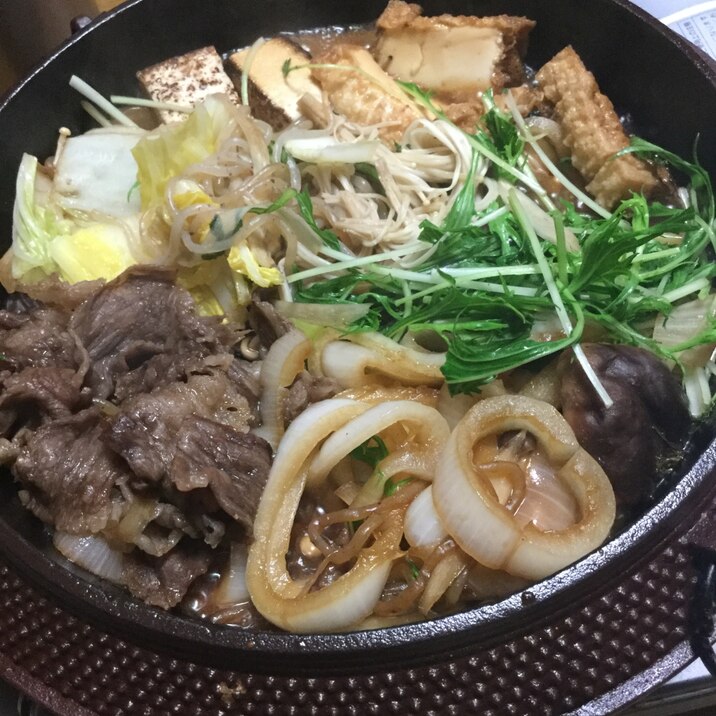 玉ねぎ入りすき焼き